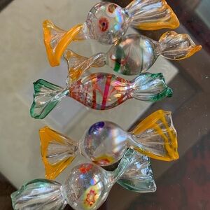 Handmade Glass Murano glass art candy 5pc.